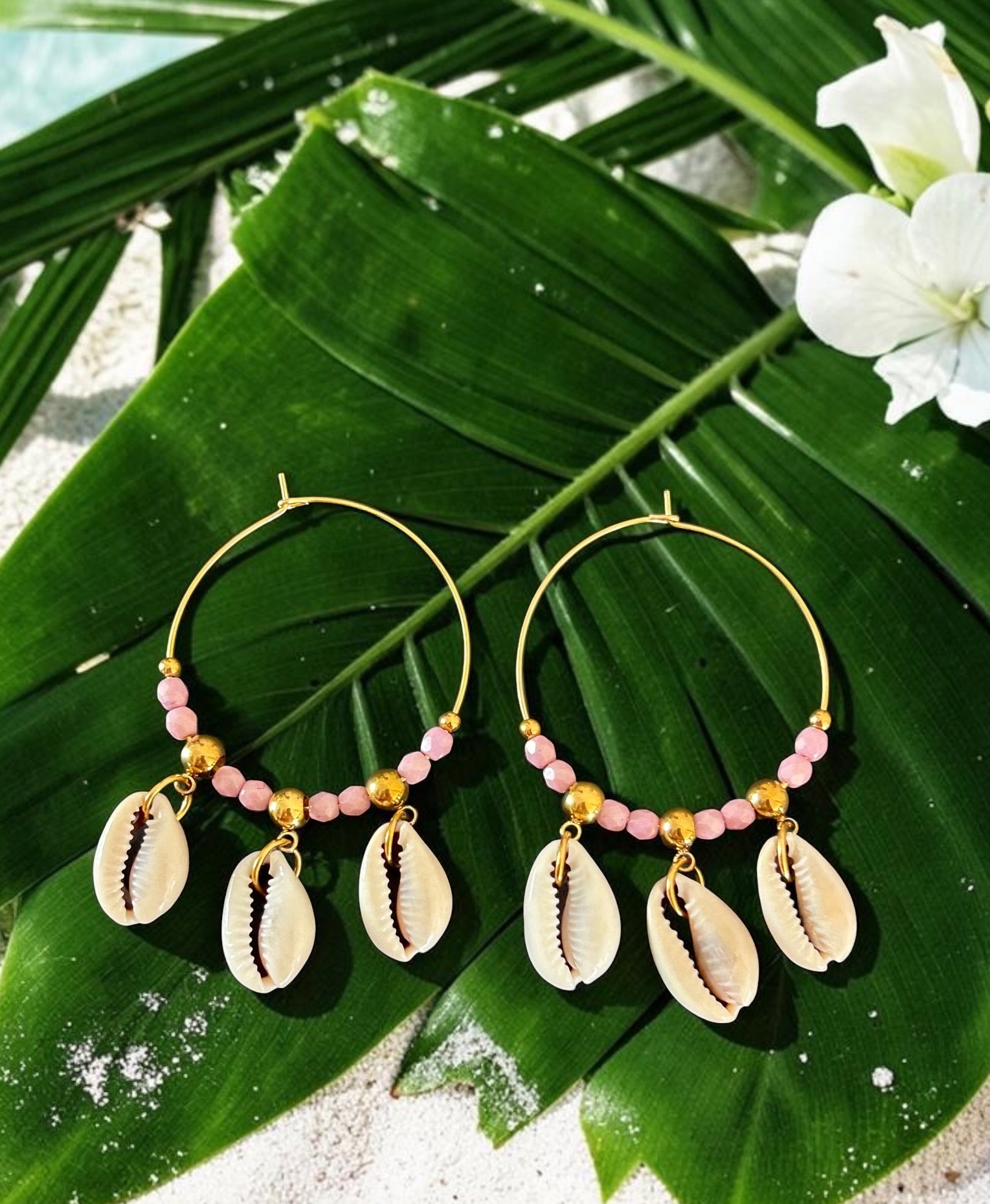 Boucles d'oreilles Cauri✨
