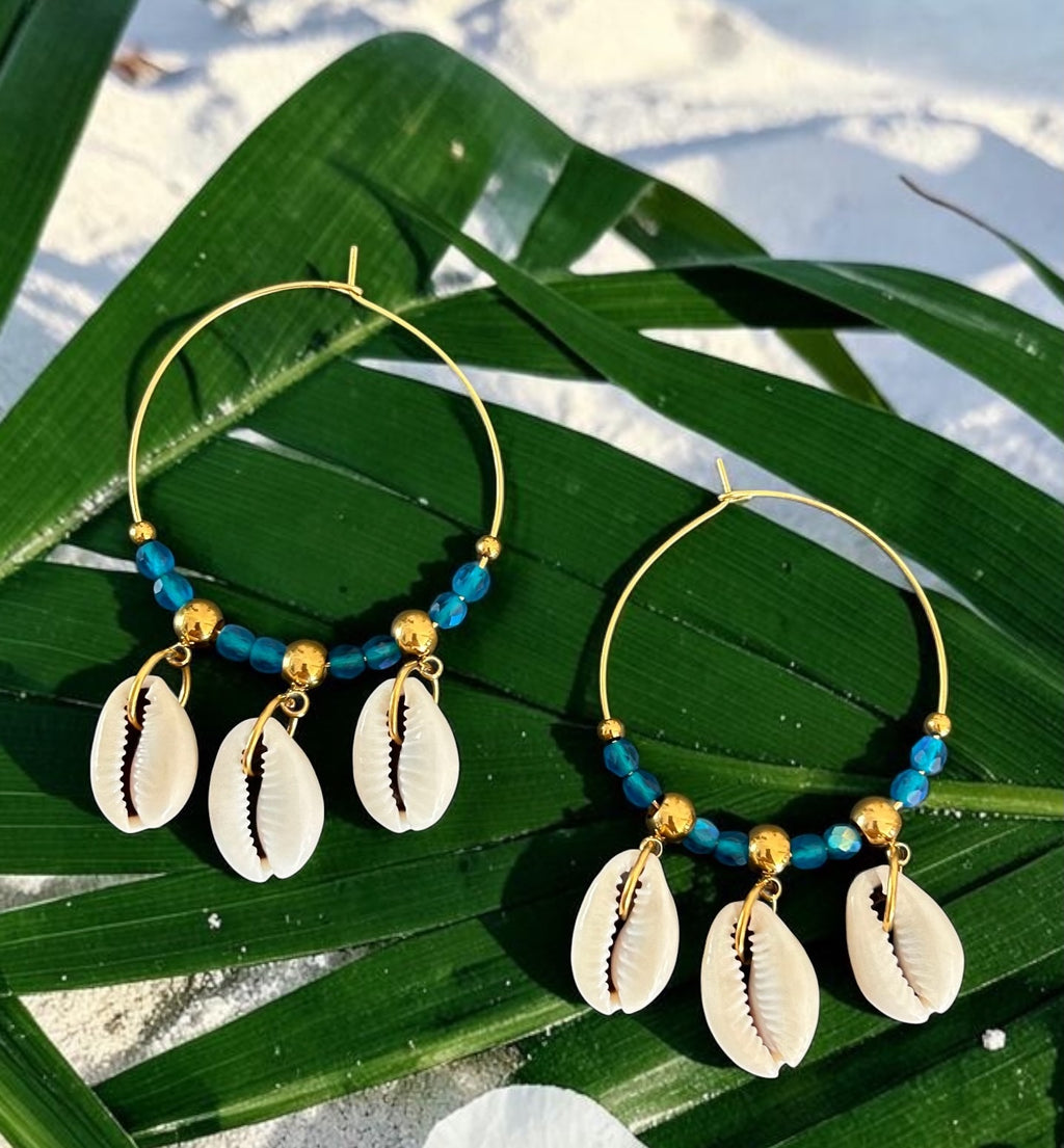 Boucles d'oreilles Cauri✨
